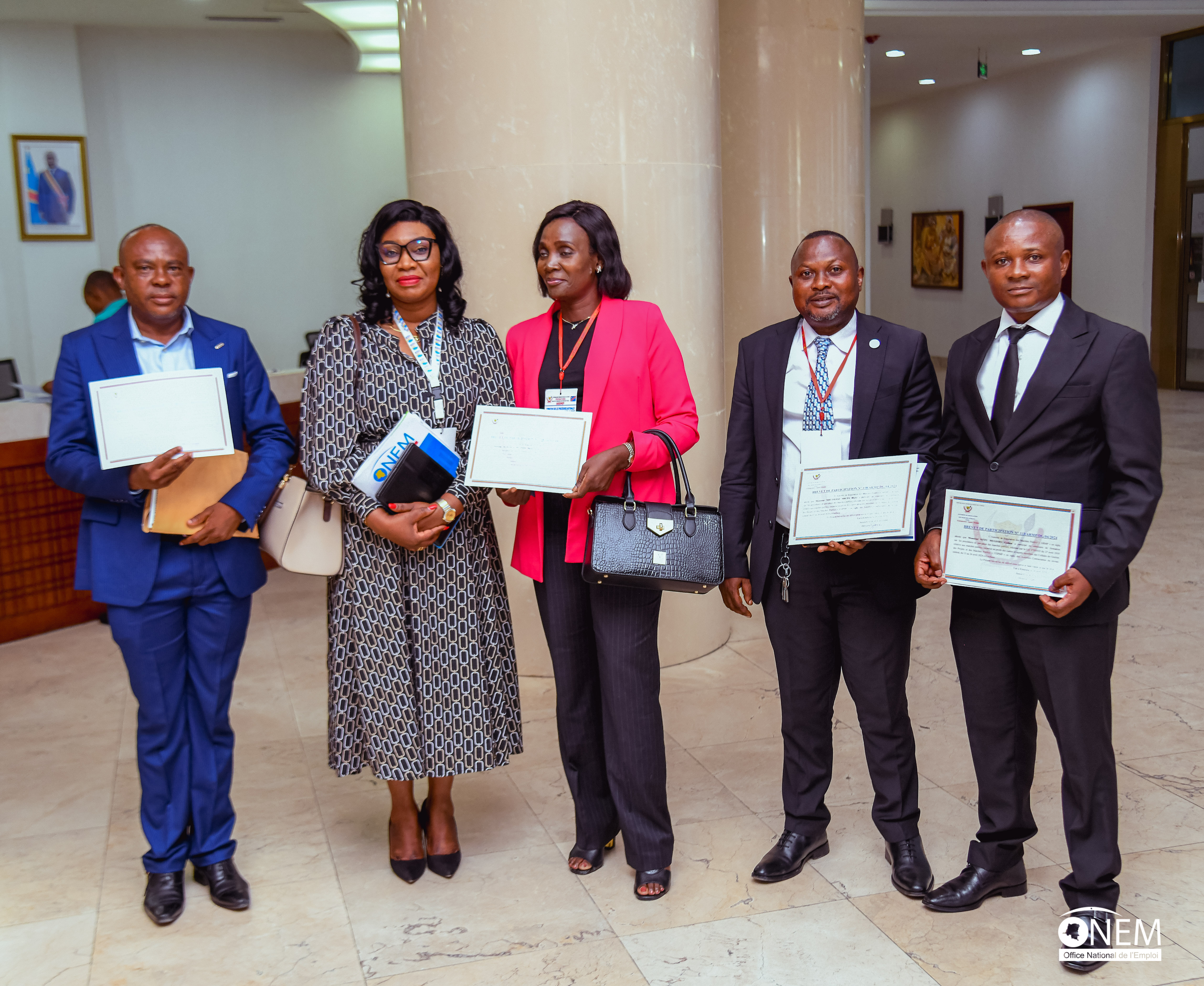 Remise de brevets aux agents et cadres de l’ONEM ayant bénéficié de la formation organisée par l’ARMP